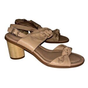 Alex Marie‎ Tan Chunky Heel Sandals with Ankle Strap Haonny
